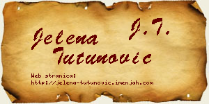 Jelena Tutunović vizit kartica